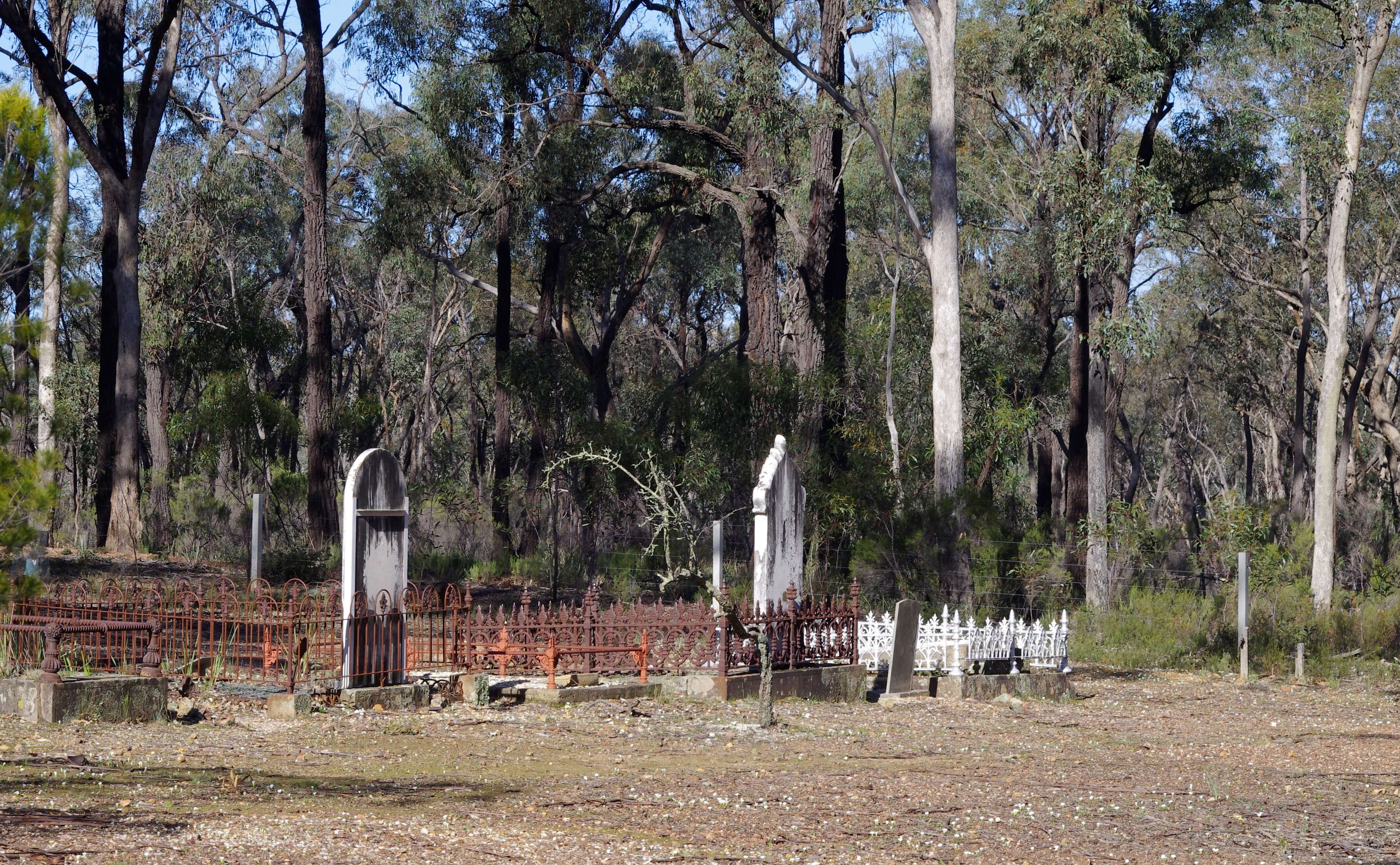 Whroo Cemetery surrounded on all sides by forest